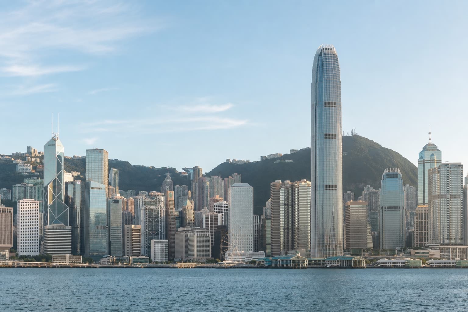 Hong Kong Central skyline viewed across Victoria Harbour